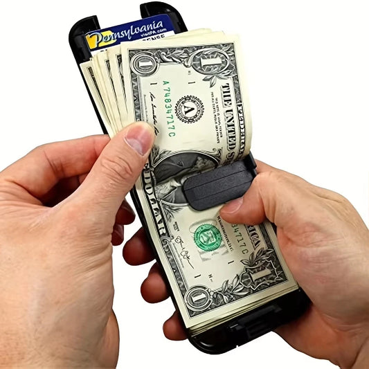 Metal Wallet With Money Clip For Men