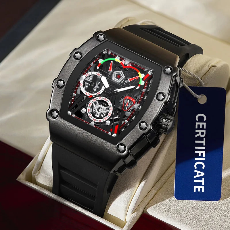 Fashion Men watch Waterproof Night Light Calendar